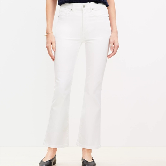 LOFT Denim - LOFT White Kick Crop Jeans